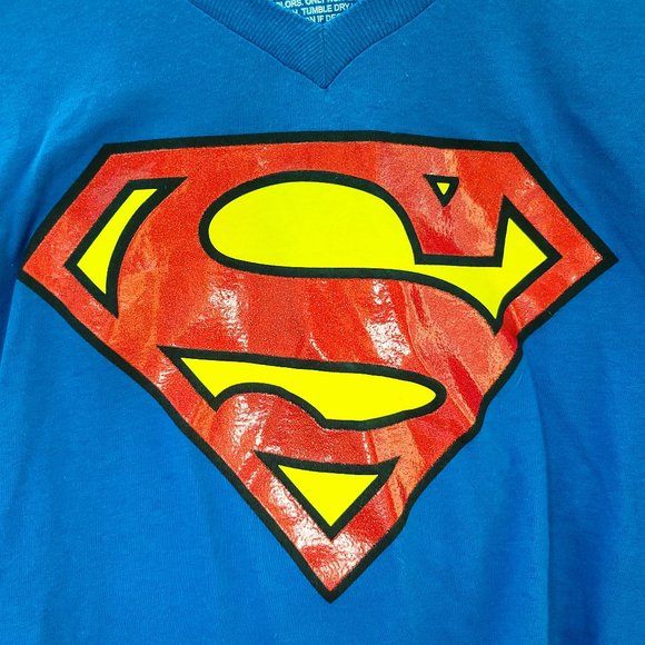 SUPERGIRL/Superman blue caped top size S/M Womens (large Juniors) - Picture 8 of 8